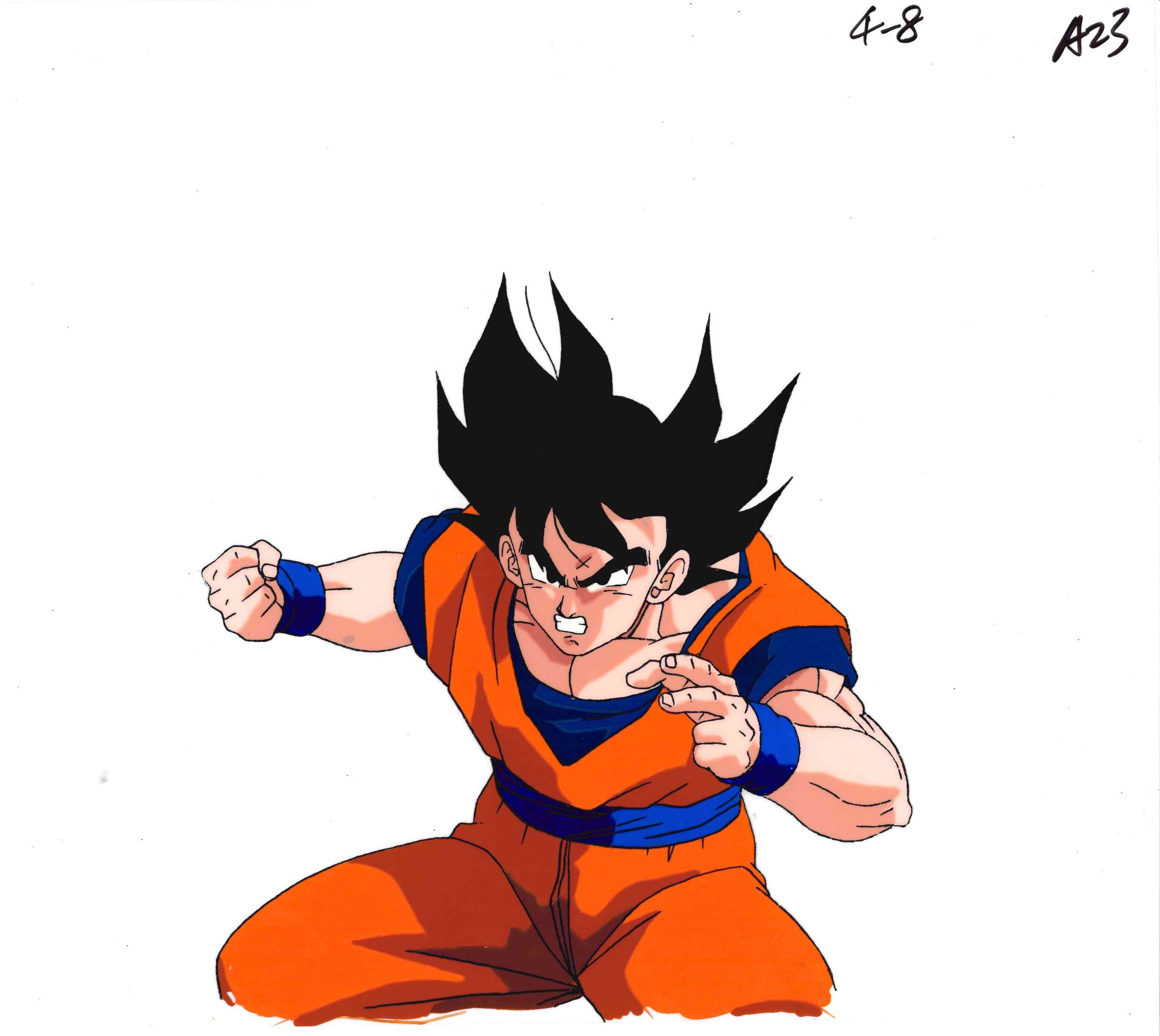 Dragon Ball Z Original Cel and Drawing (Son Goku)