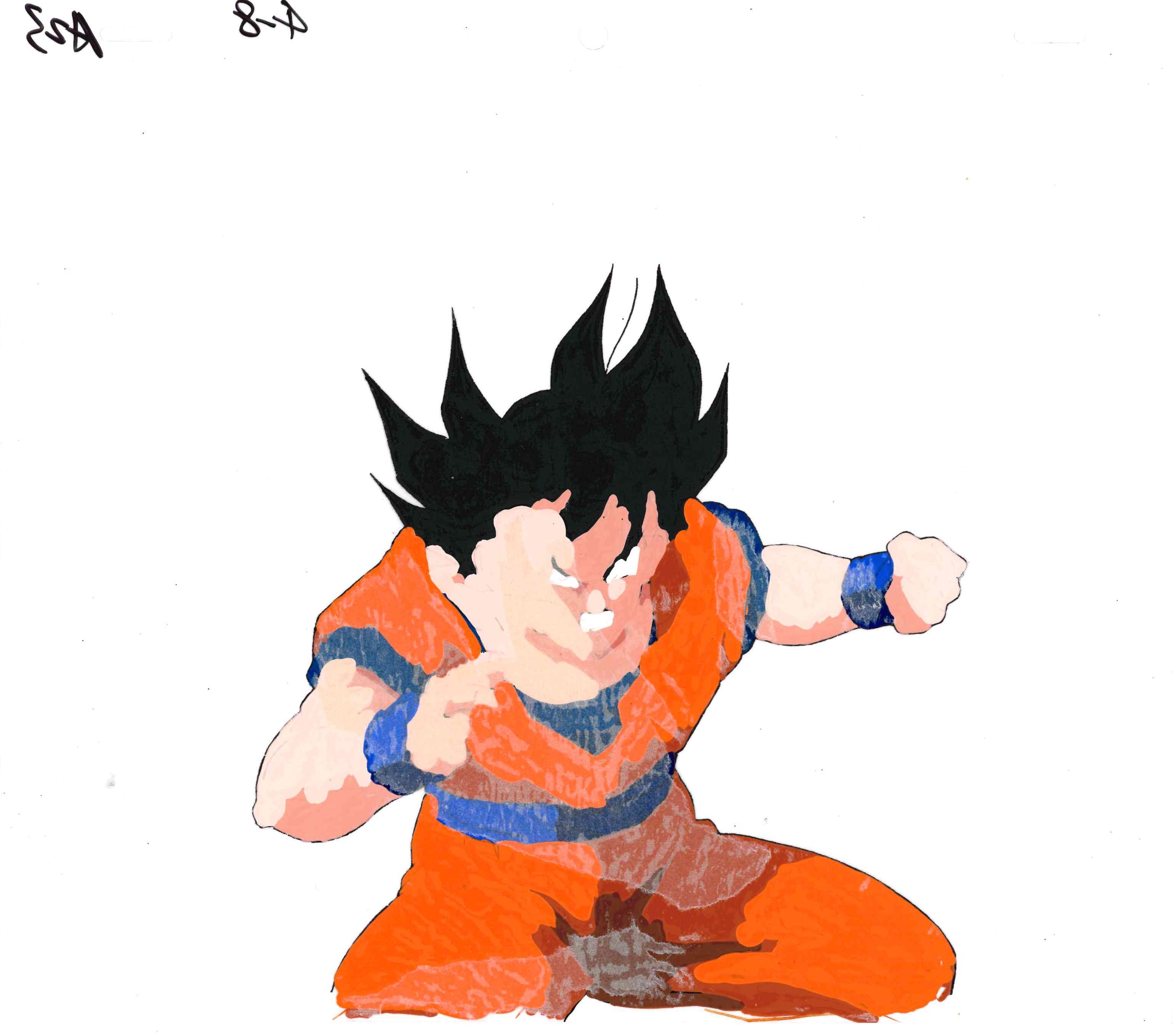 Dragon Ball Z Original Cel and Drawing (Son Goku)