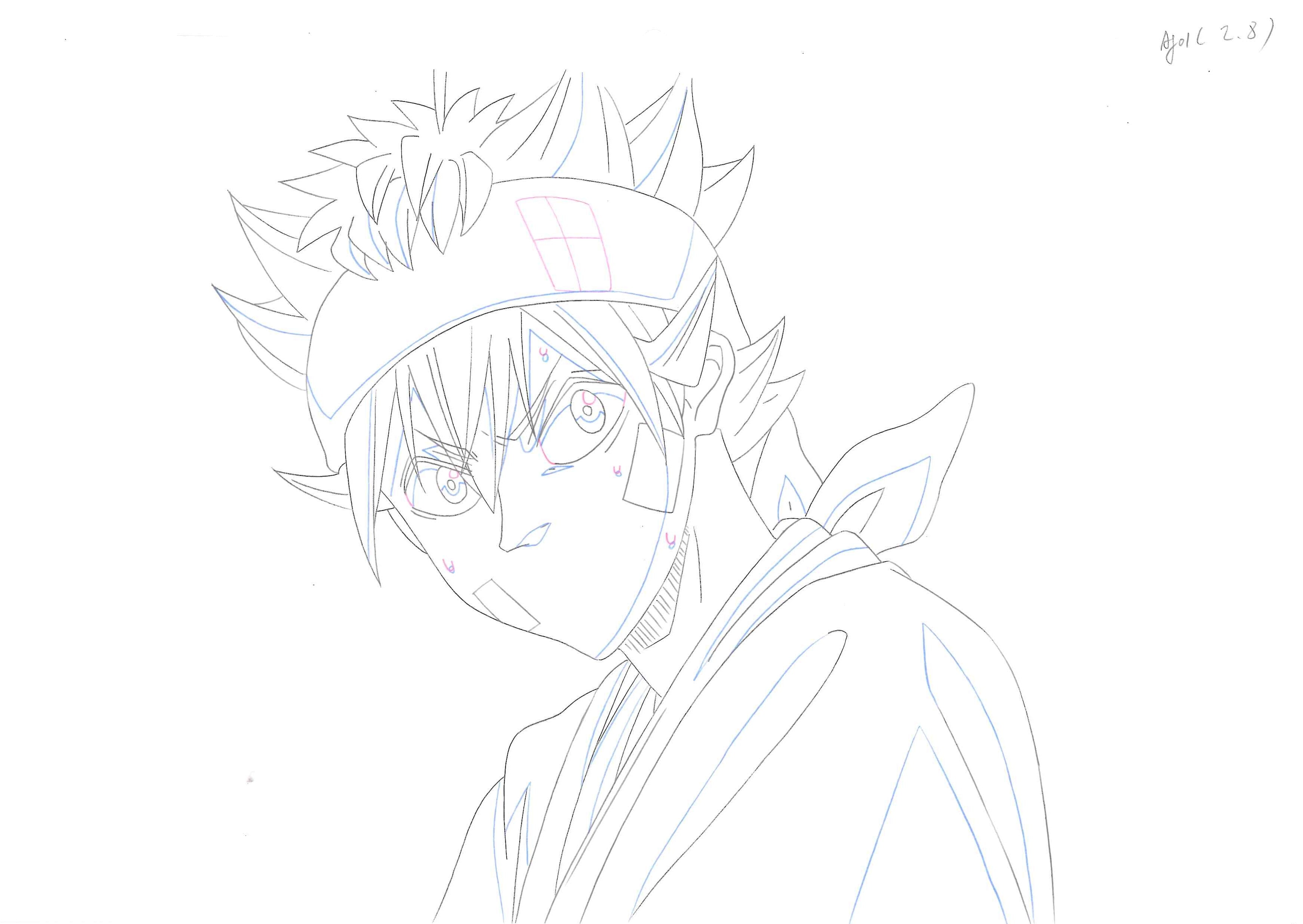 Black Clover Original Drawing (Asta) 14-page Set