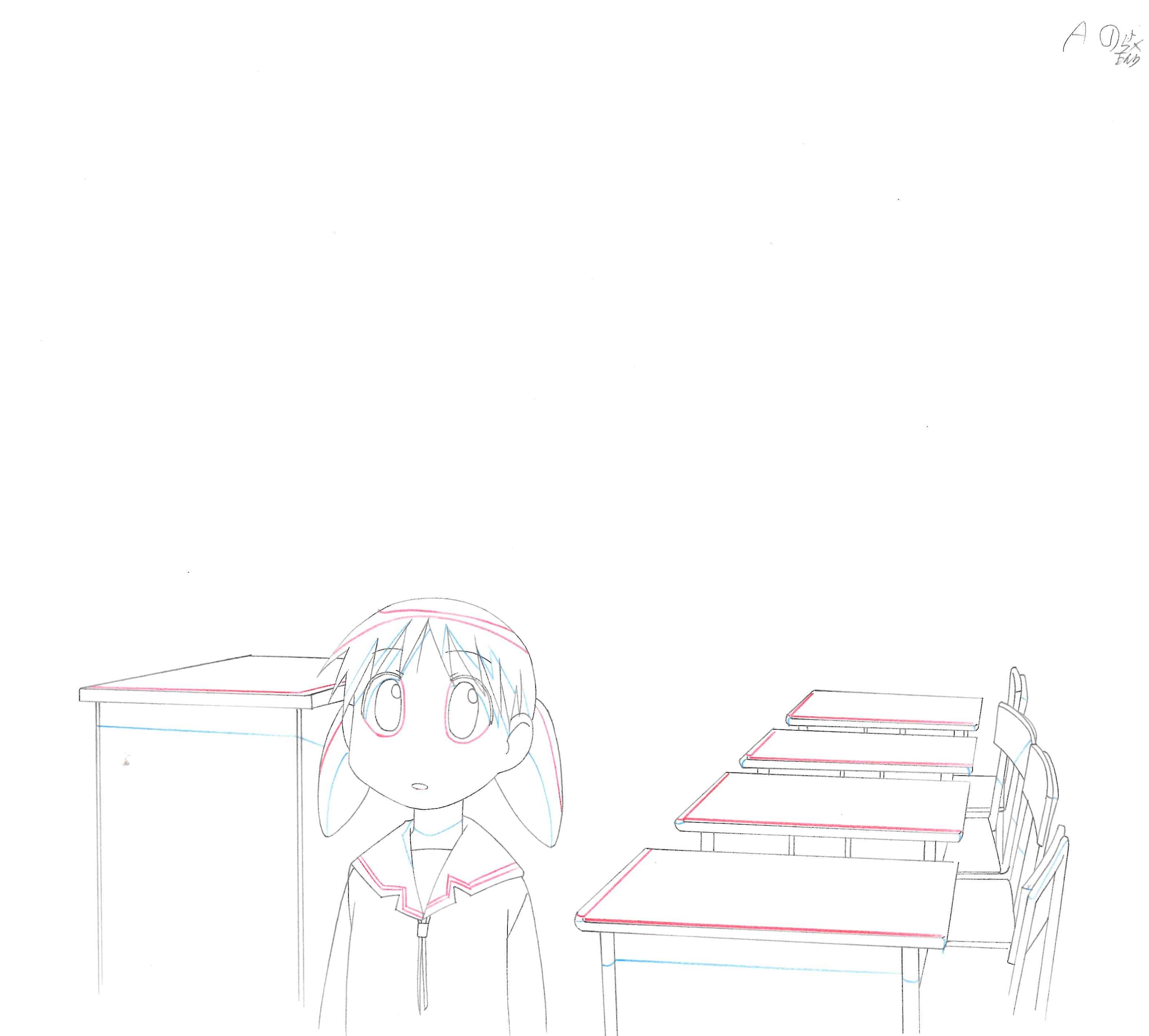 Azumanga Daioh (Chiyo Mihama, Ayumu Kasuga) Original Drawing 5-page Set