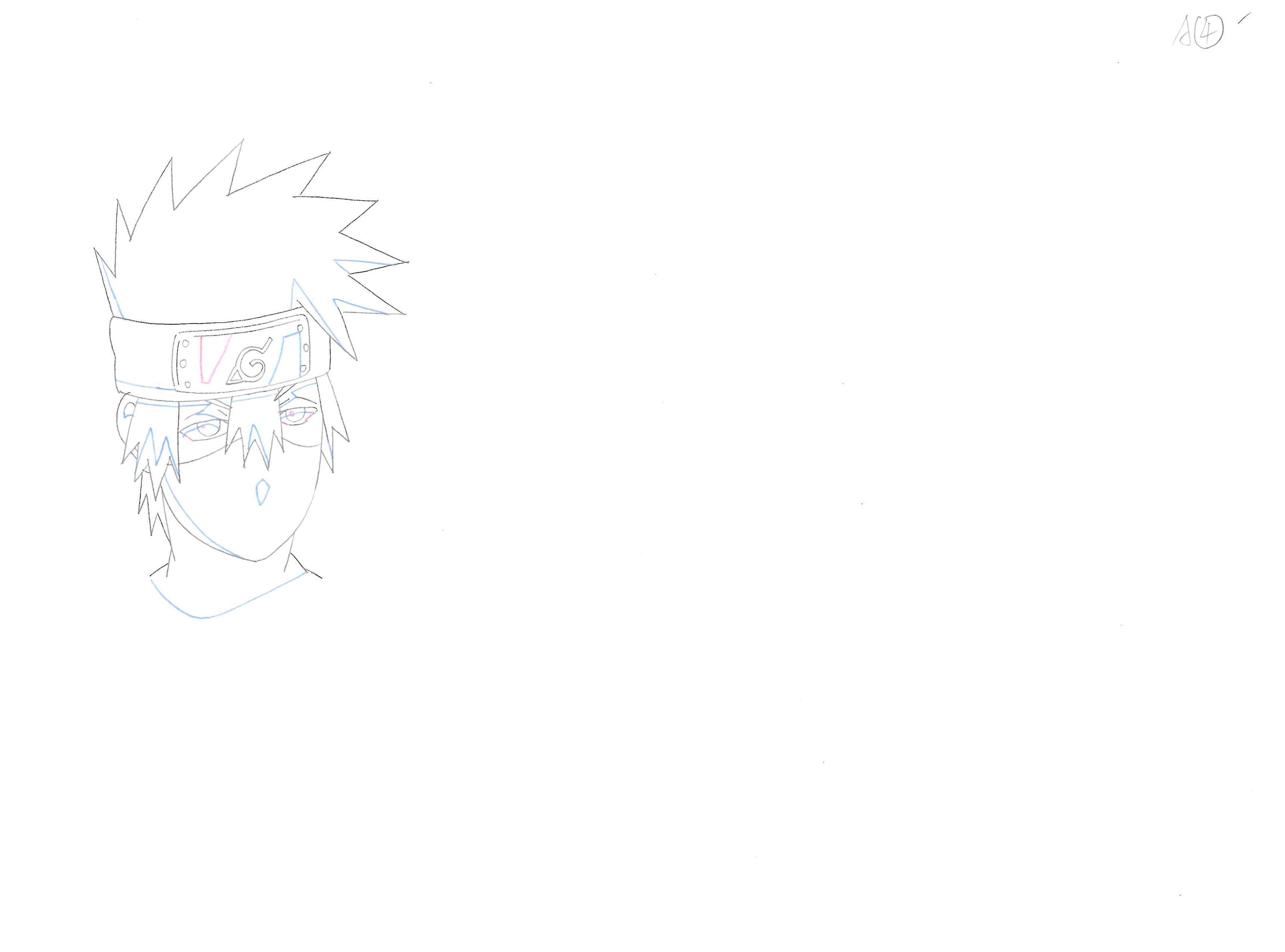 Naruto Shippuden Original Drawing (Kakashi Hatake) 3-page Set