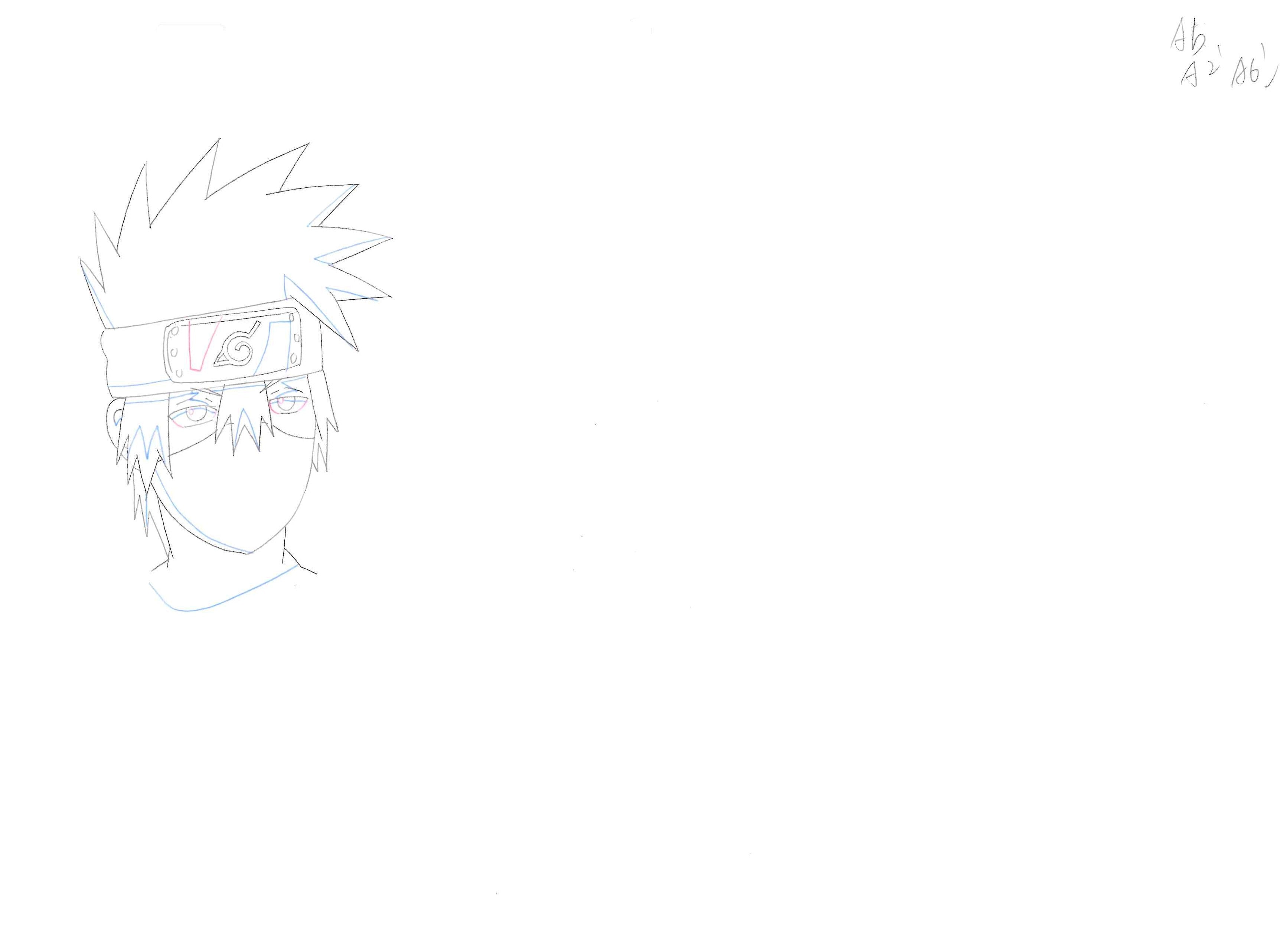 Naruto Shippuden Original Drawing (Kakashi Hatake) 3-page Set