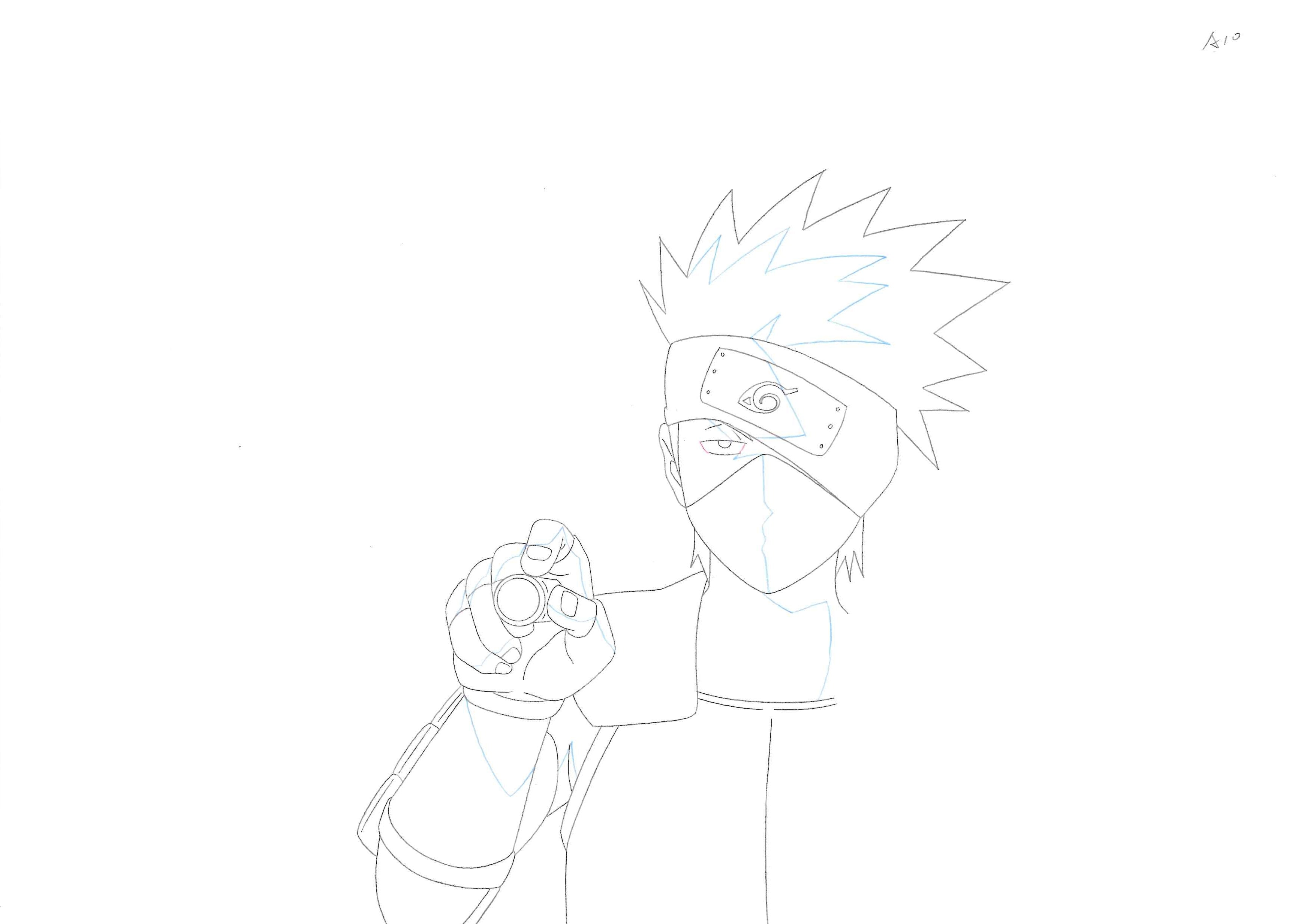 Naruto Shippuden Original Drawing (Kakashi Hatake) 4-page Set