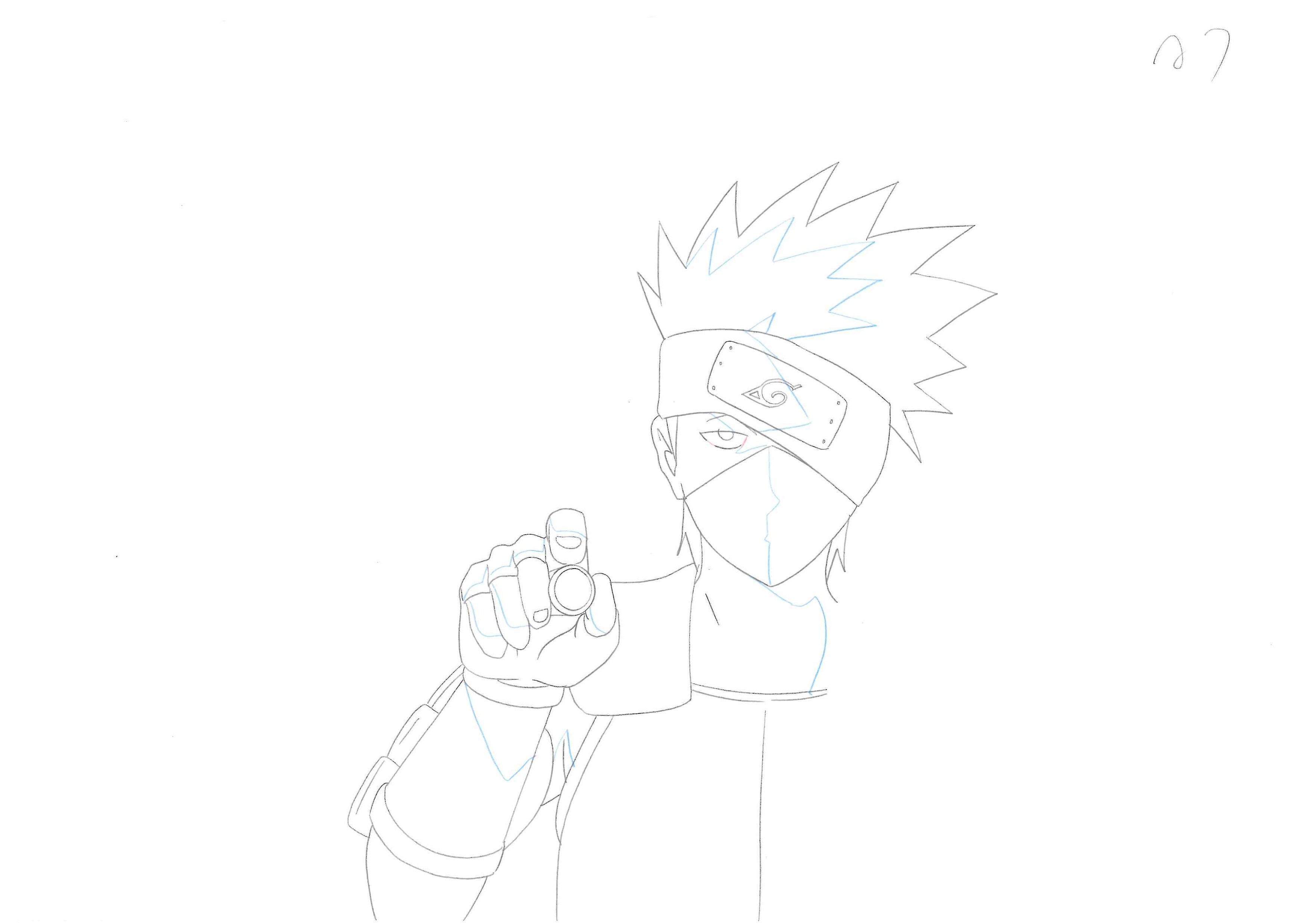 Naruto Shippuden Original Drawing (Kakashi Hatake) 4-page Set