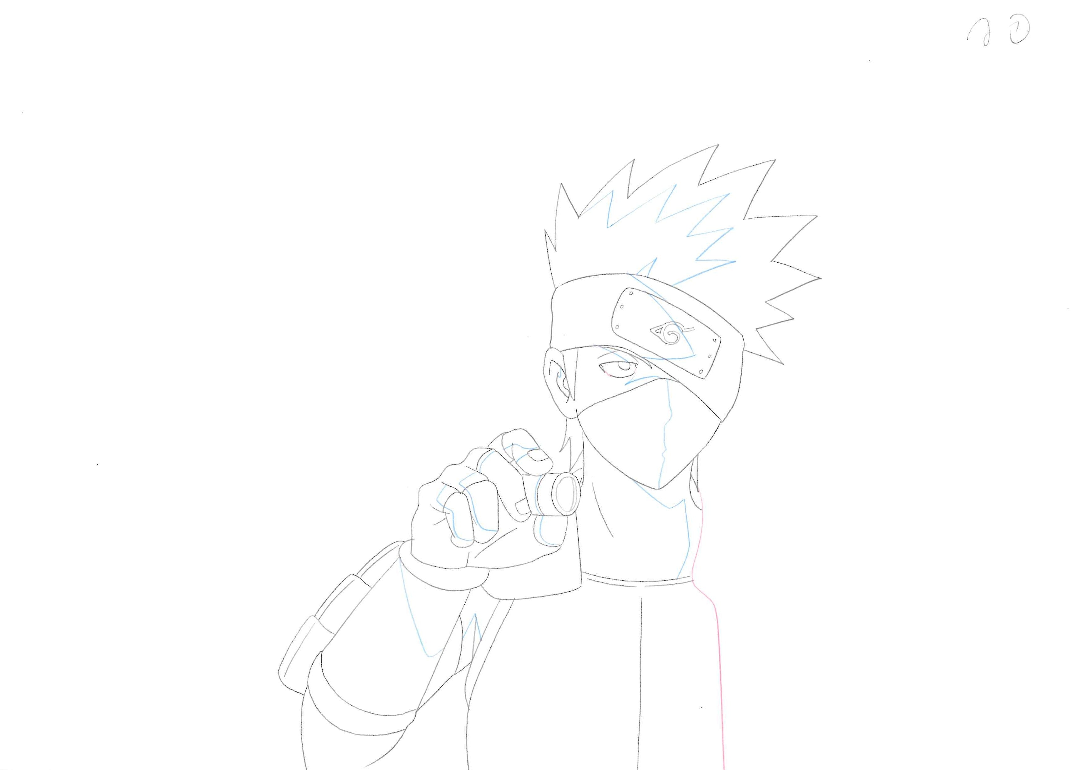 Naruto Shippuden Original Drawing (Kakashi Hatake) 4-page Set