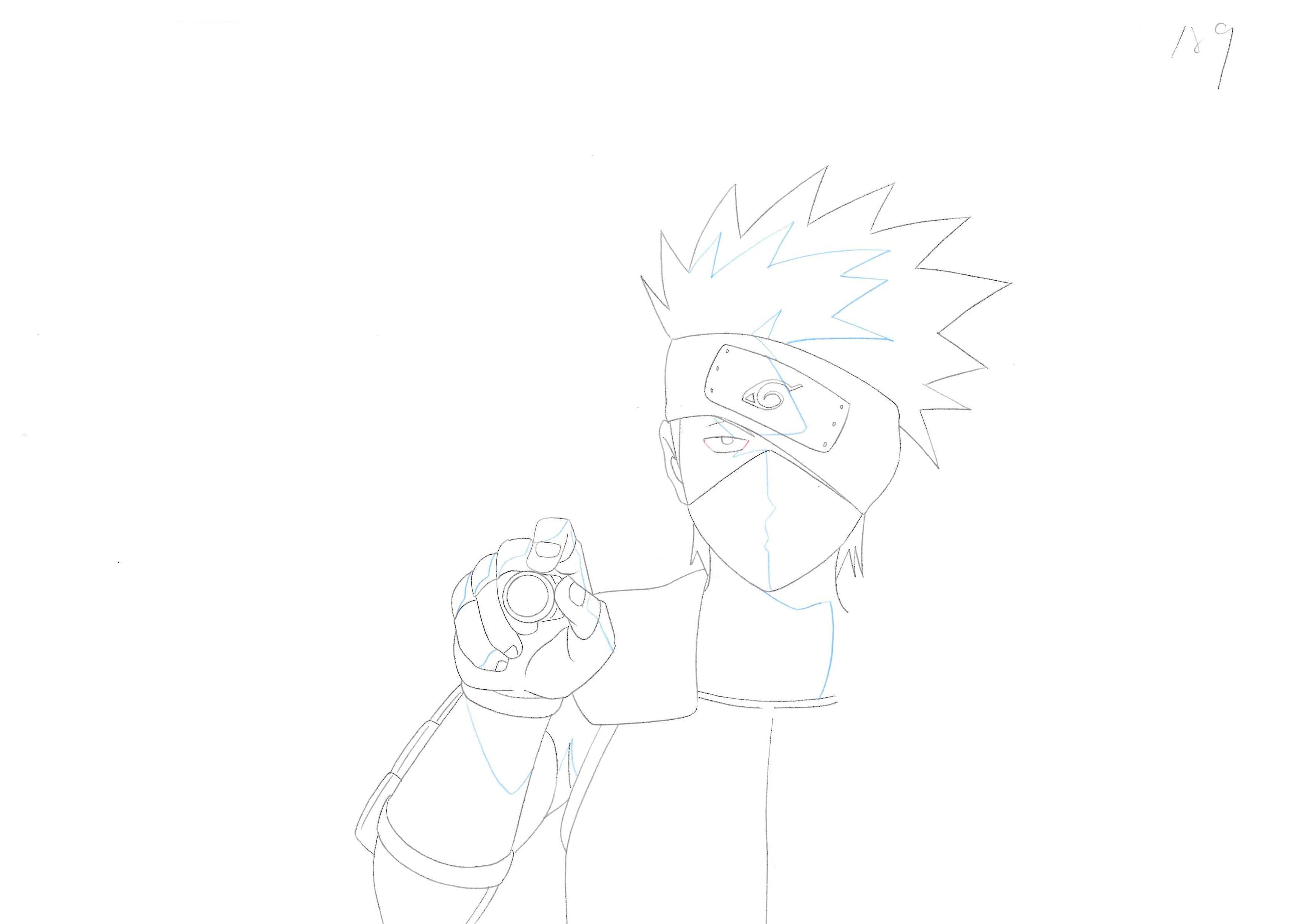 Naruto Shippuden Original Drawing (Kakashi Hatake) 3-page Set