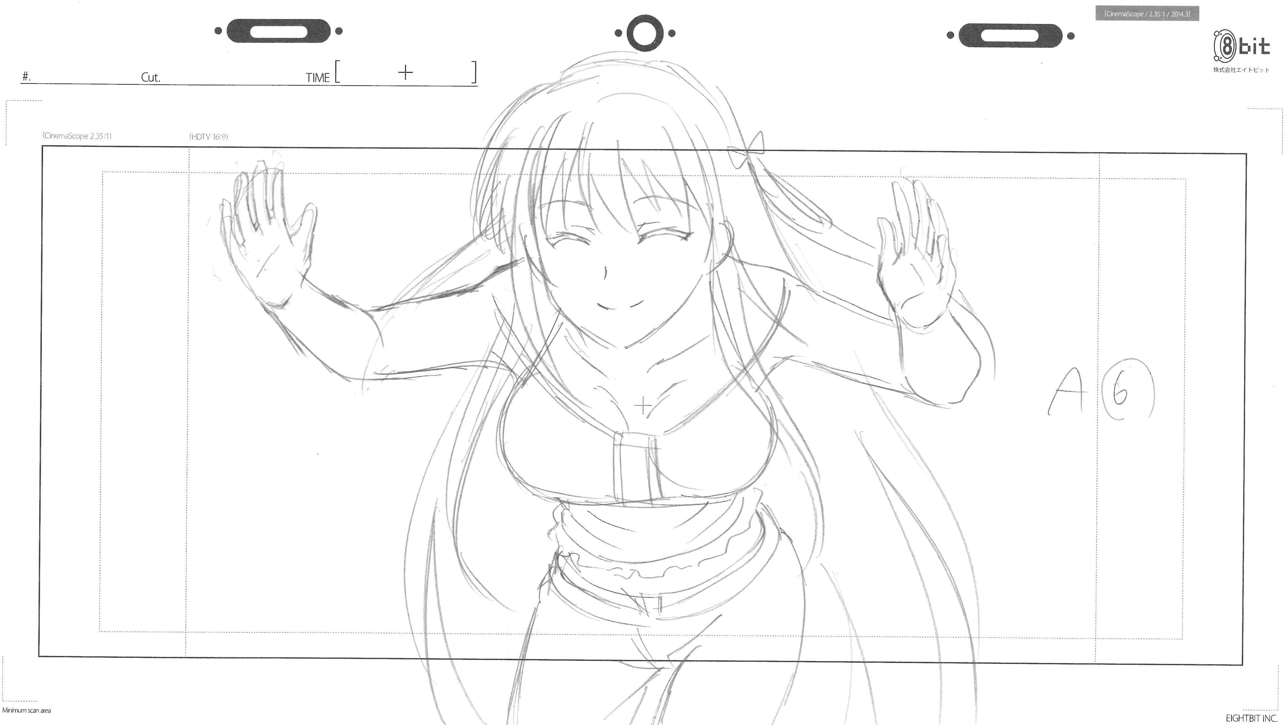 The Fruit of Grisaia Original Drawing (Amane Suou, Yuuji Kazami) 5-page Set