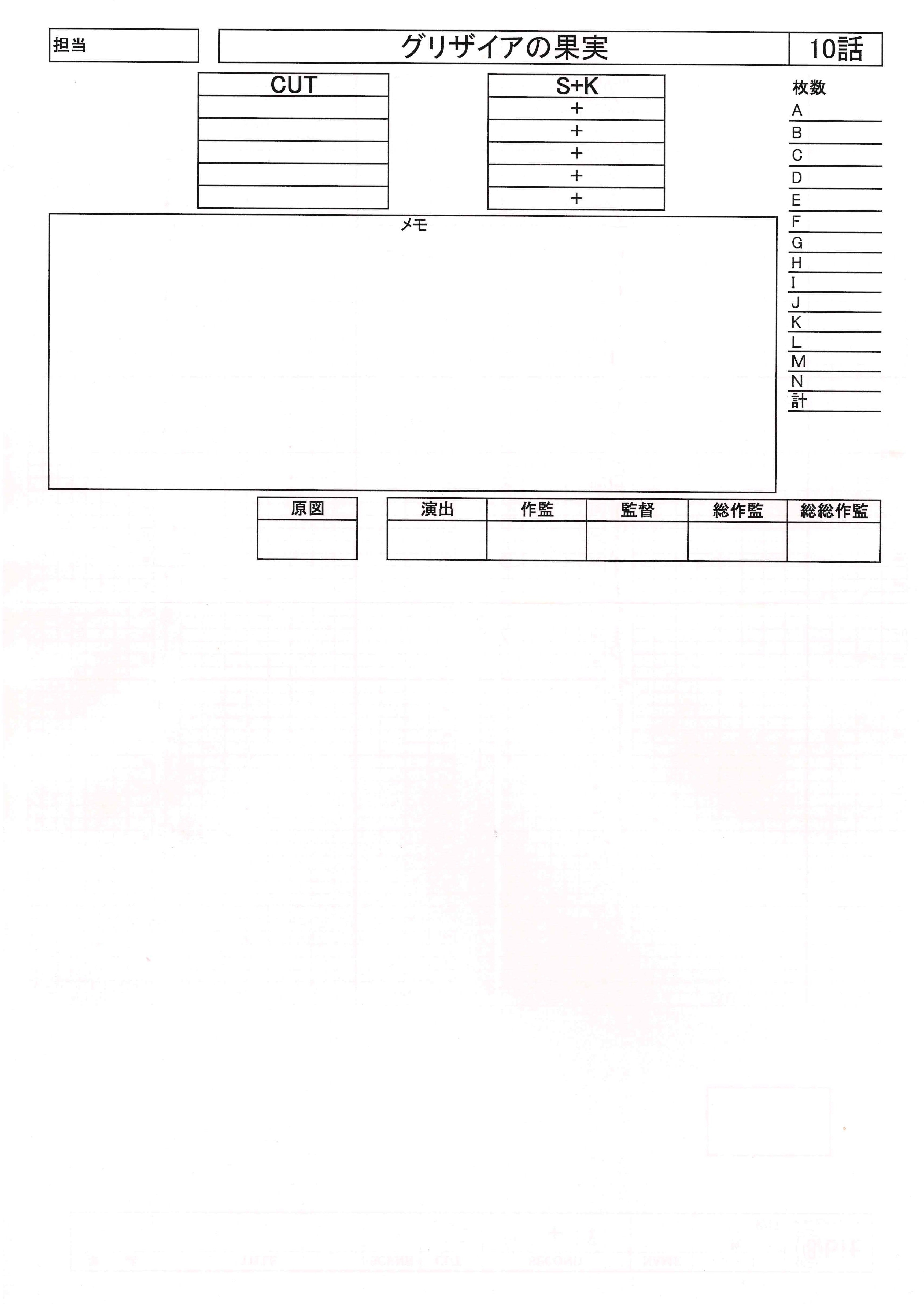 The Fruit of Grisaia Original Drawing (Amane Suou, Yuuji Kazami) 5-page Set