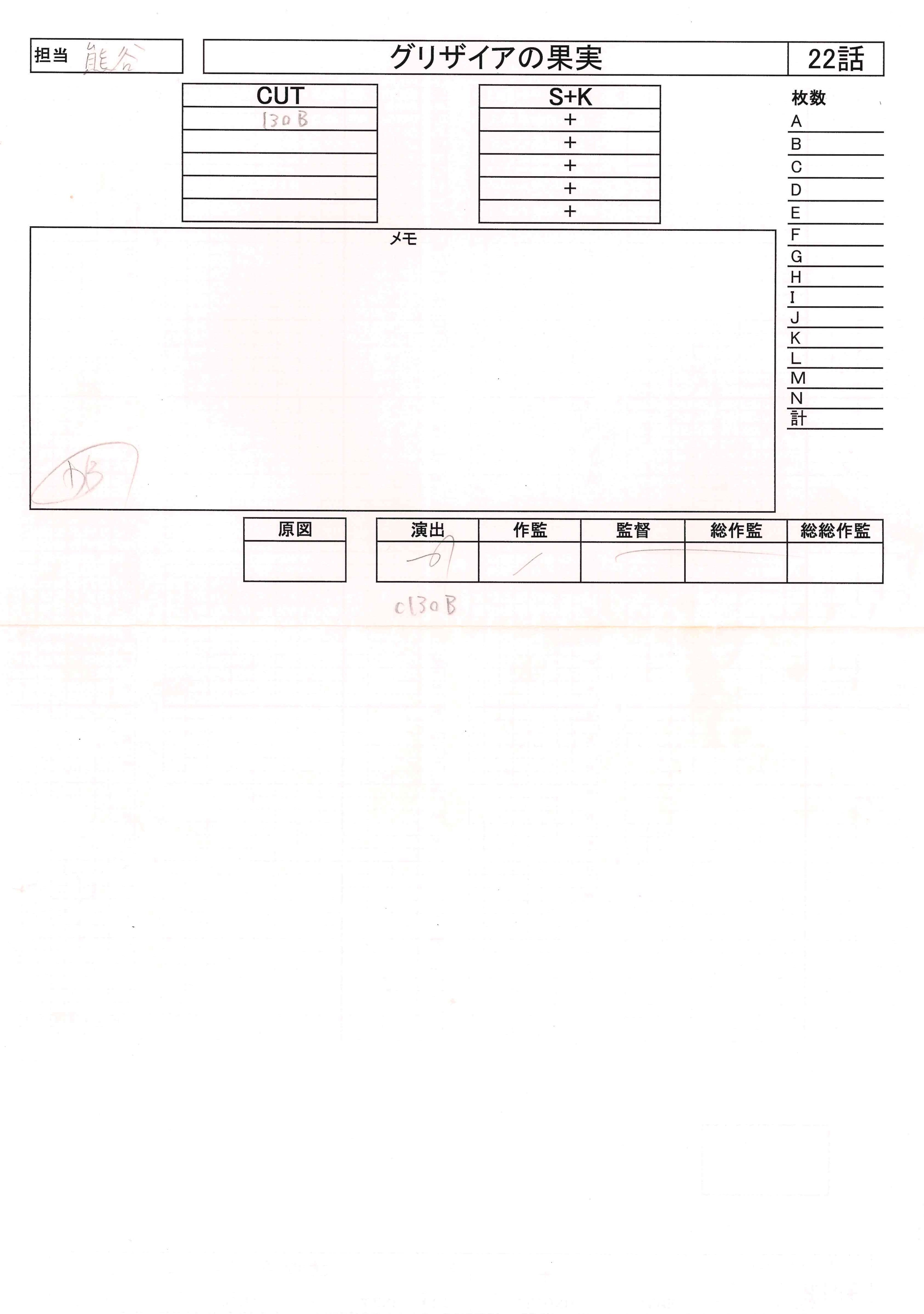 The Fruit of Grisaia Original Drawing (Makina Irisu) 11-page Set