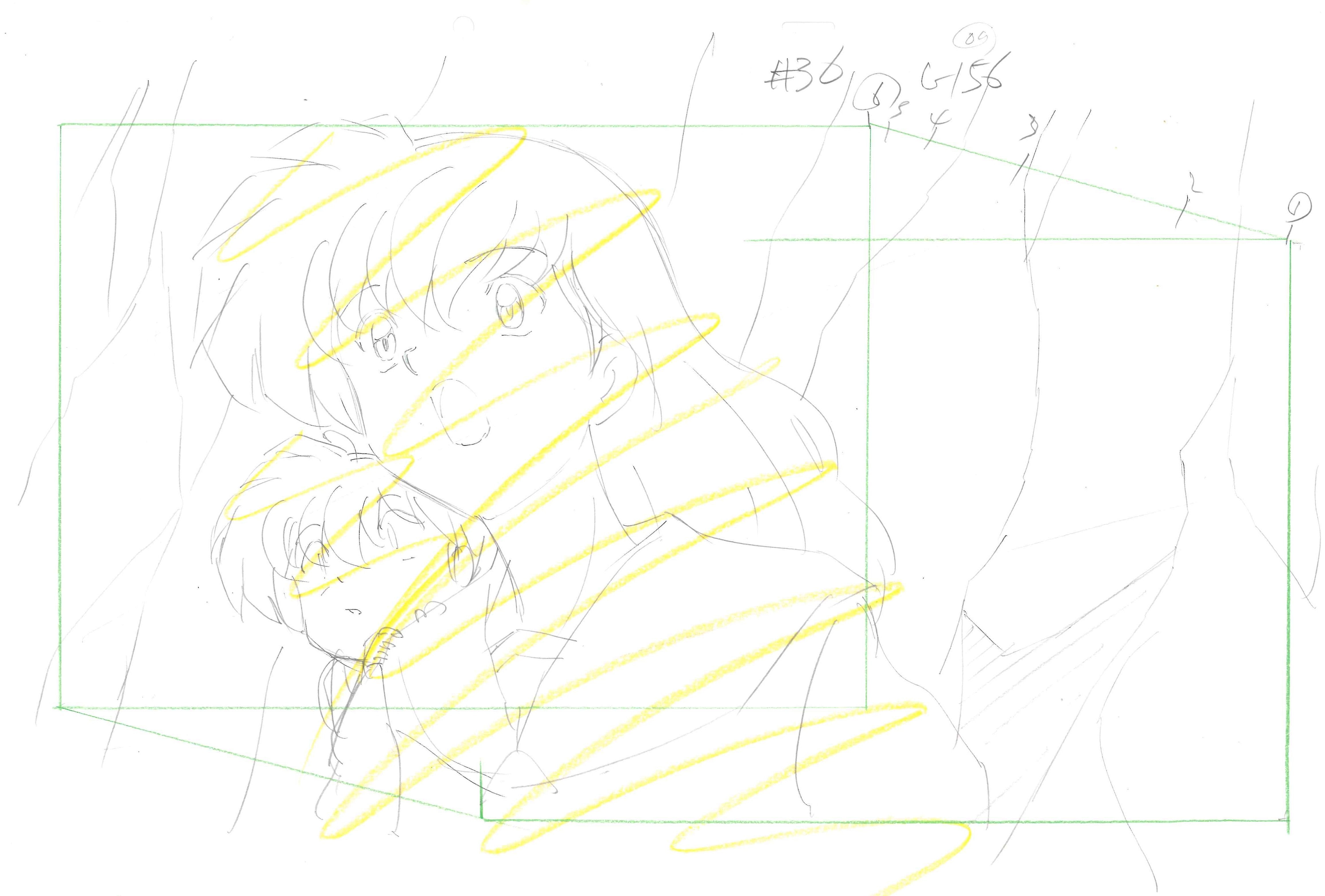 Inuyasha Original Drawing (Kagome Higurashi, Shippo)