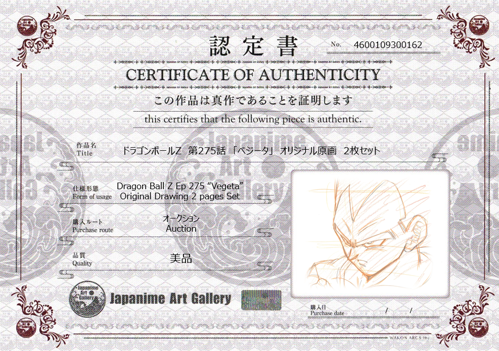 Dragonball Original drawing (Vegeta)