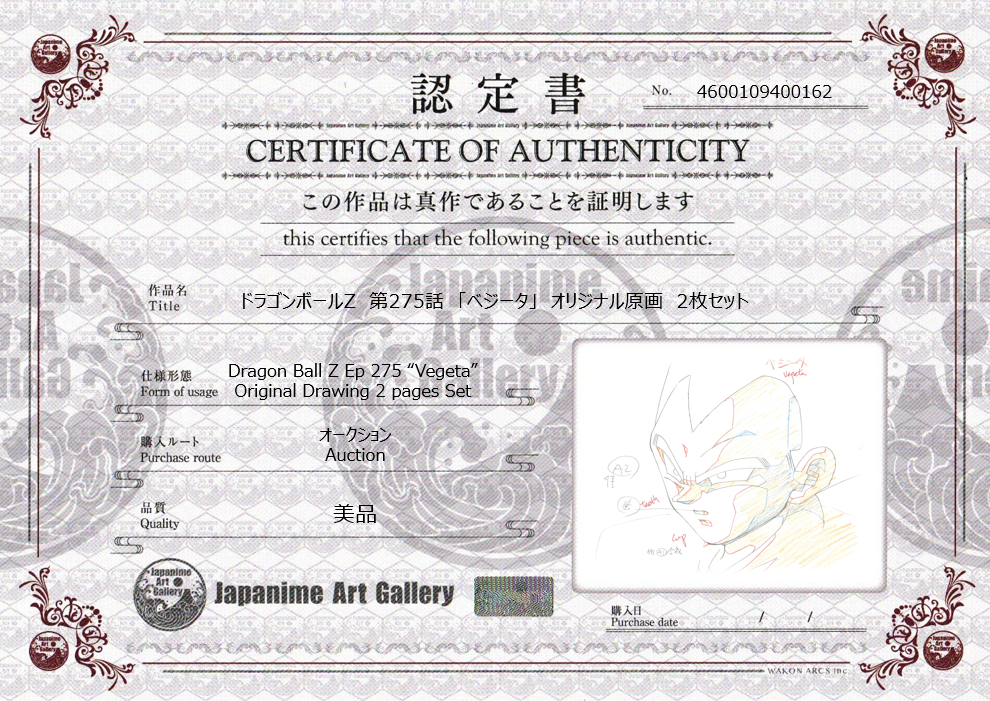 Dragonball Original drawing (Vegeta)