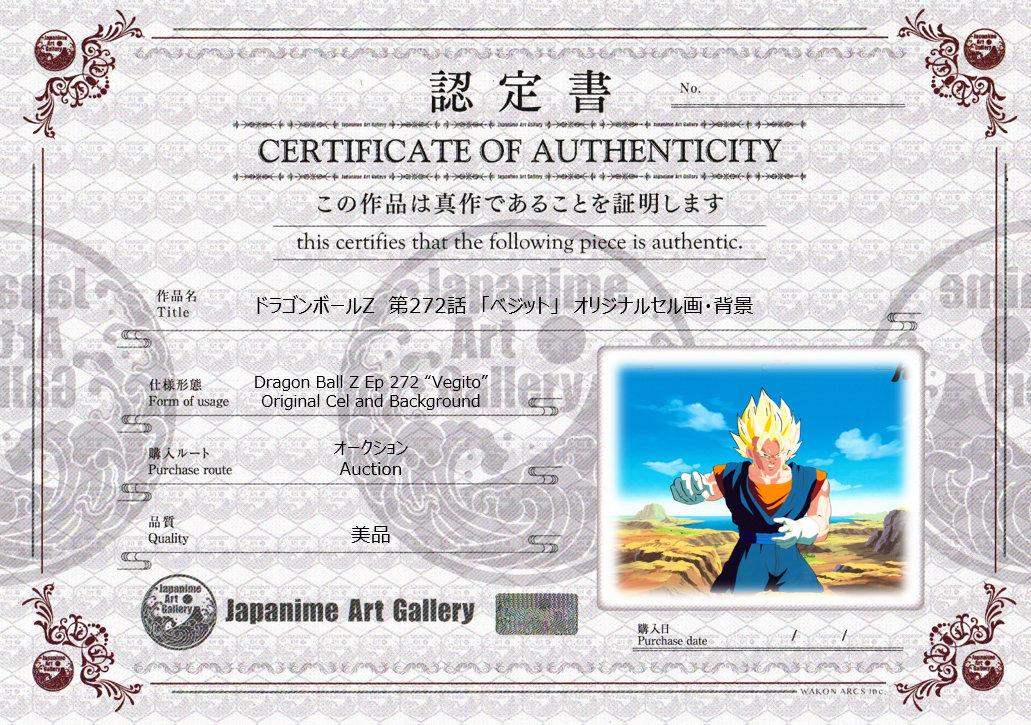 Dragonball Original Drawing & Background (Vegito)